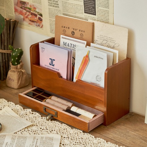 Organizzatore scrivania legno - organizzatore,